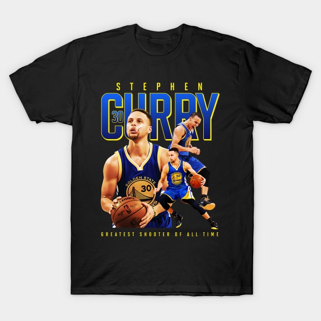 Steph Curry 30 Golden State Warriors T-Shirt by sagitarius